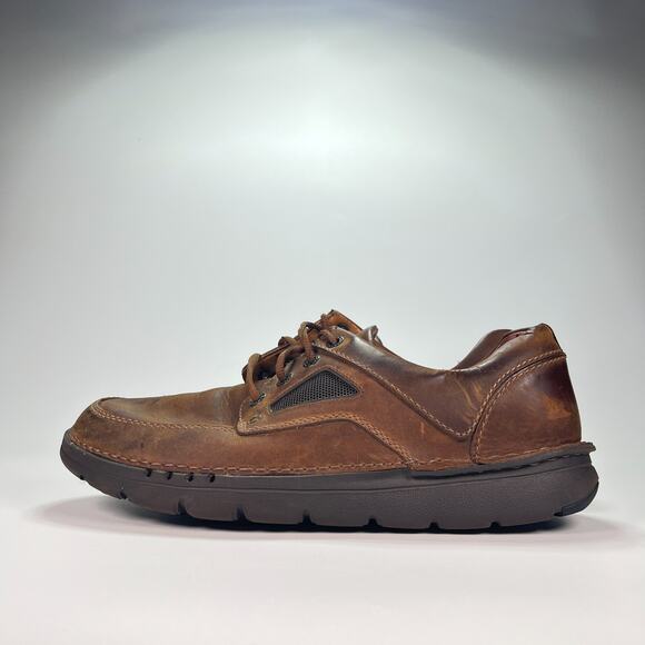 Clarks Unstructured UN Unnature Time Brown Leather Lace Up Shoes Men's Size 11.5 - Picture 4 of 11